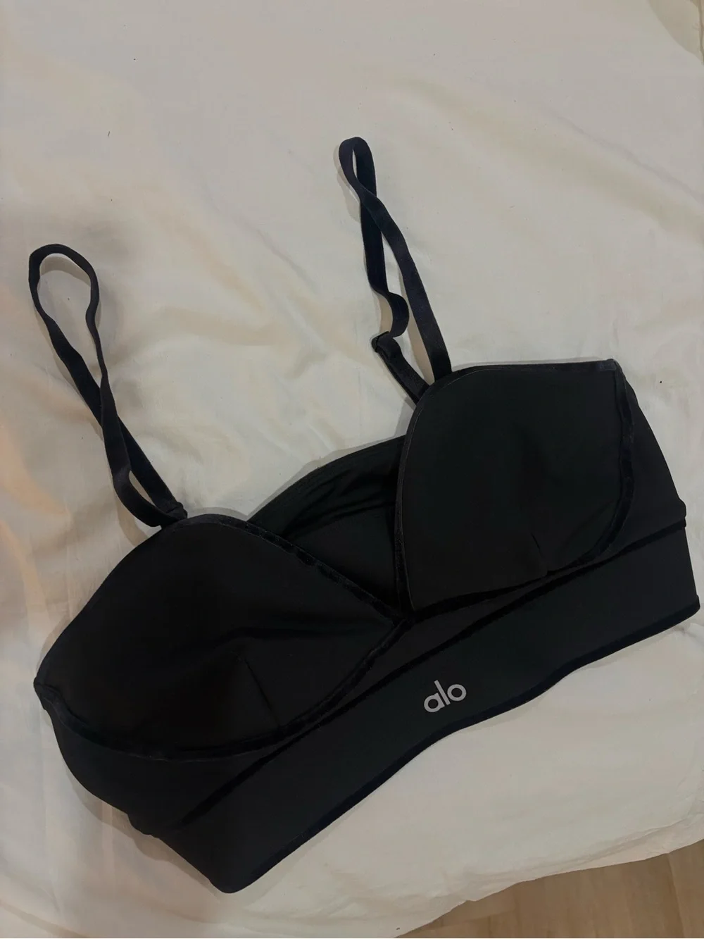 ALO Yoga Black Padded Bralette with Adjustable Straps